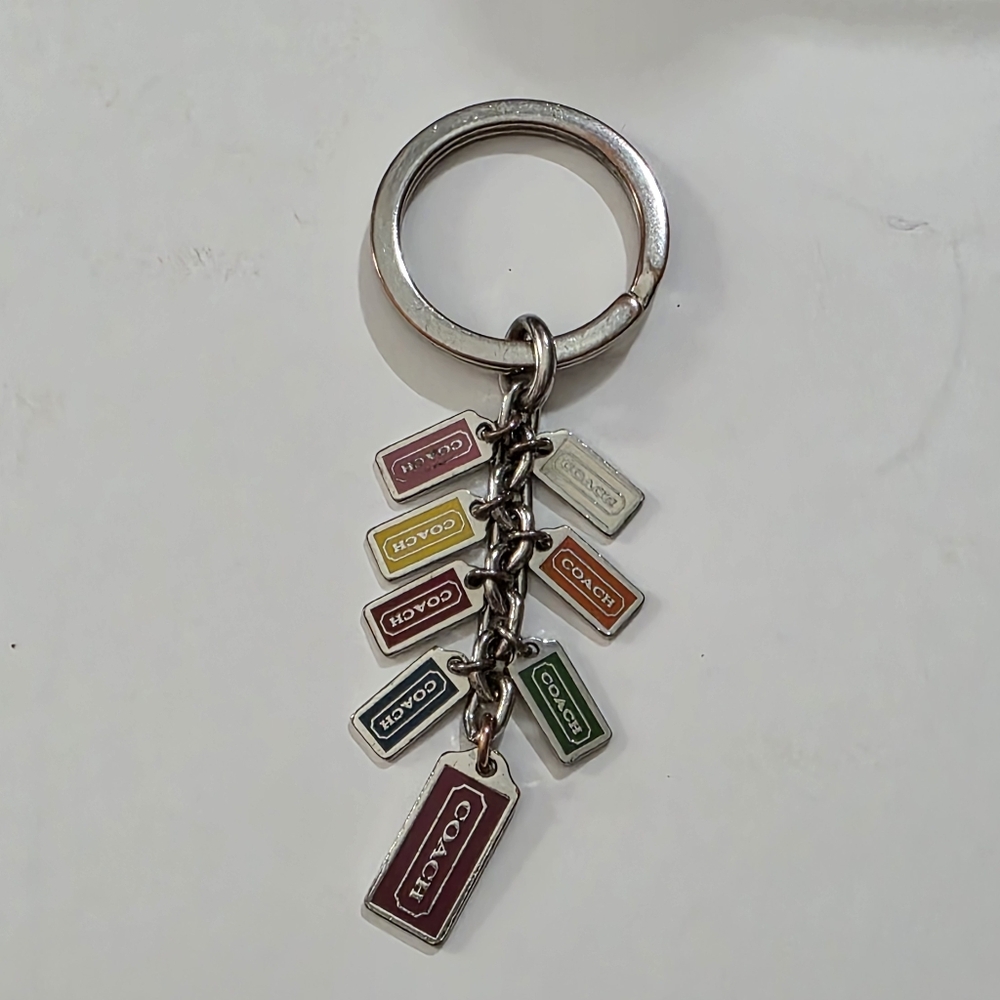 Coach Colorful Tag Keychain Bagcharm - Picture 3 of 5